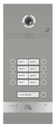 BAS-IP BI-08FBI SILVER - Вызывная панель на 8 абонентов