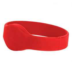 AT-ID04-MF-Red-74 Браслет формата  Mifare 1К, водонепроницаемый, красный, D=74мм