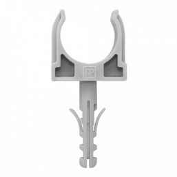 Крепеж-клипса с дюбелем серая d16 мм в малой упаковке (10шт/900шт уп/кор) Промрукав