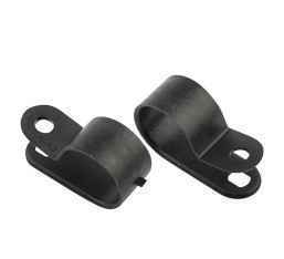 Кабельная скоба под винт REXANT 12 мм, черная, упаковка 50 шт.