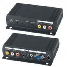 AD001HH Преобразователь аудио и композитного видеосигнала в VGA и HDMI. Входы - композитный видео и