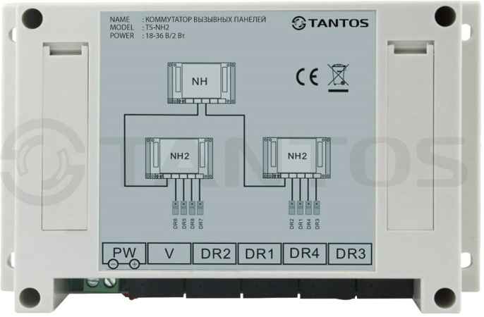 TS-NH2 коммутатор четырех вызывных панелей.
