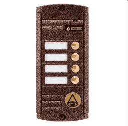 AVP-454 (PAL) медь Видеопанель накладная, на 4-абонента, ИК-подветка; -30…+50°С; 155х70х20 мм