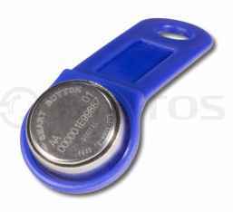 DS1990A iButton TS (синий) Ключ Touch Memory TM1990A-F5 с пластиковым держателем.
